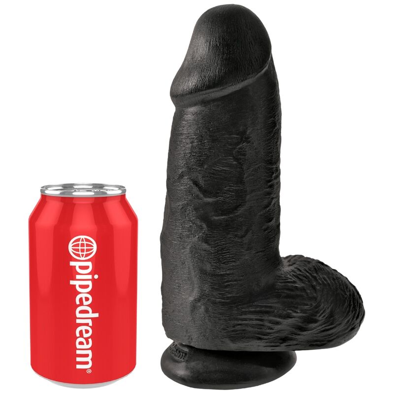 Pipedream King Cock Chubby Black - Dildo Realista 9 Pulgadas