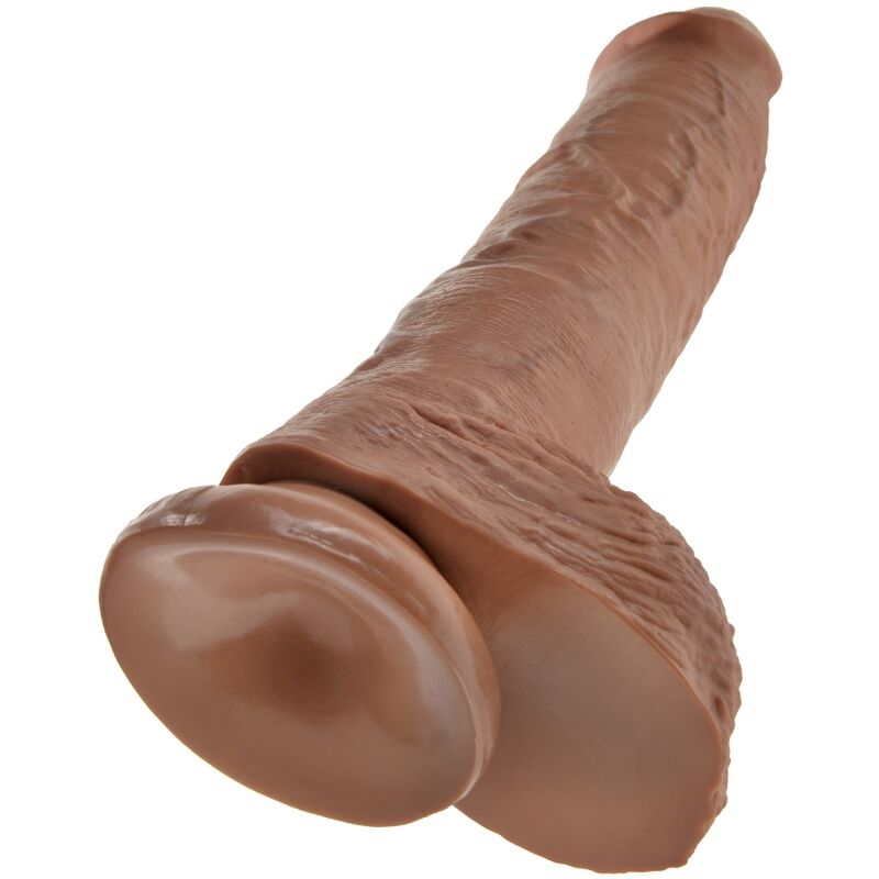 King Cock Realistic Penis With Balls 19.8 cm Caramel