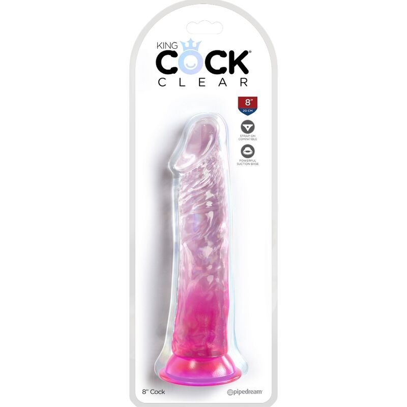 King Cock Clear Realistic Penis 19.7 cm Rosa