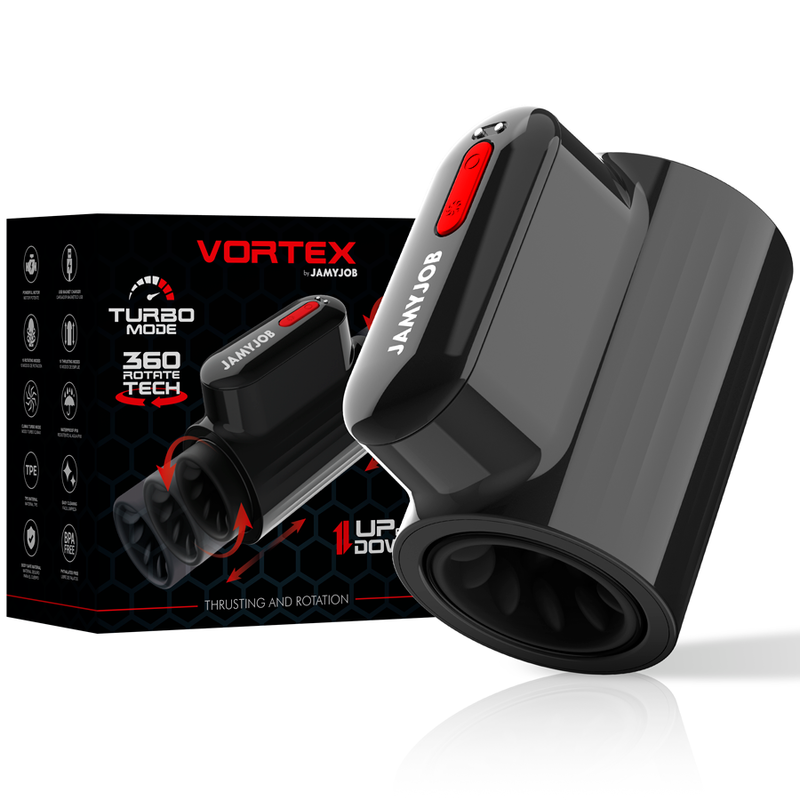 JAMYJOB Vortex - Masturbador Automático con Tecnología de Empuje y Rotación 360º