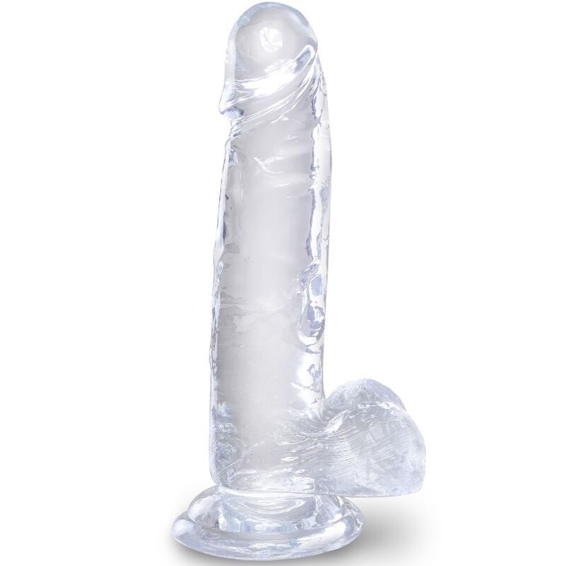 King Cock Clear Realistic Penis with Balls 15.2 cm Transparent