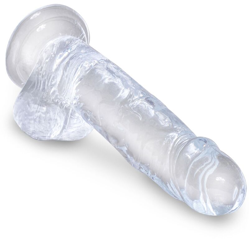 King Cock Clear Realistic Penis with Balls 15.2 cm Transparent