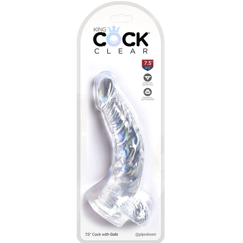 King Cock Clear Realistic Curved 16.5 cm
