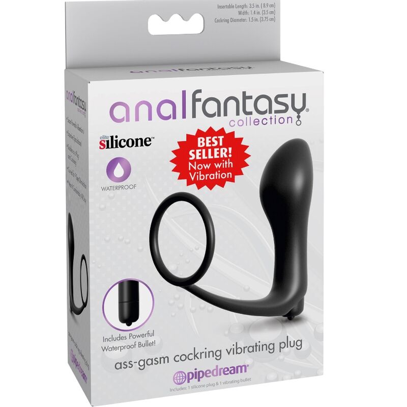 Anal Fantasy Elite Collection - Plug Vibratorio con Anillo para el Pene