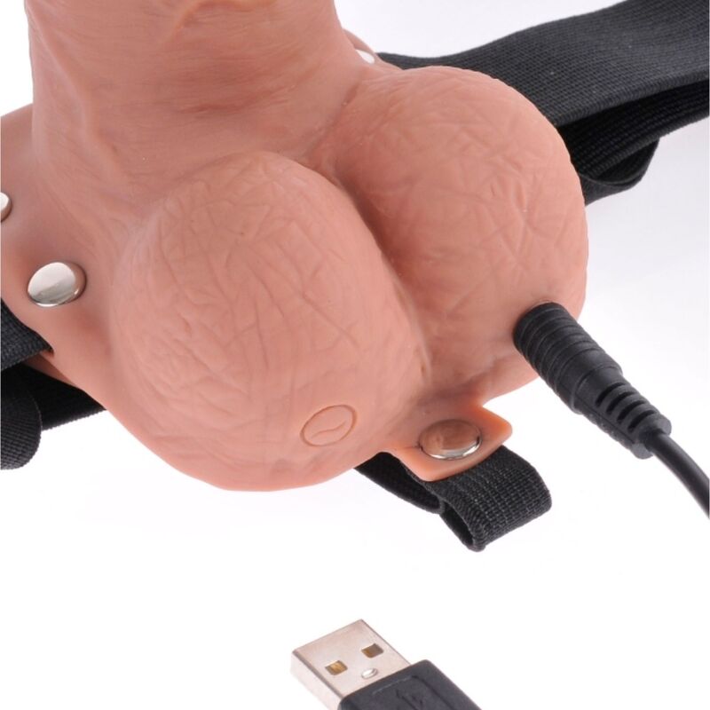 Fetish Fantasy Series - Arnés Ajustable con Vibrador Recargable 17.8 cm