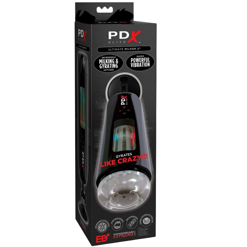 PDX Elite Stroker Ultimate Milker 2 - Tecnología Giratoria y Vibración
