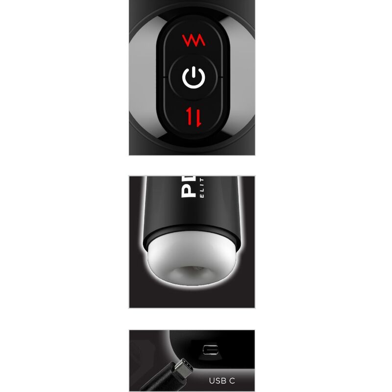 PDX Elite Moto-Milker - Masturbador Automático con 10 Modos de Vibración