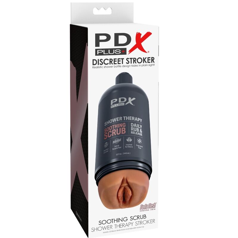 PDX Plus Shower Therapy Stroker - Diseño Discreto Botella Champú