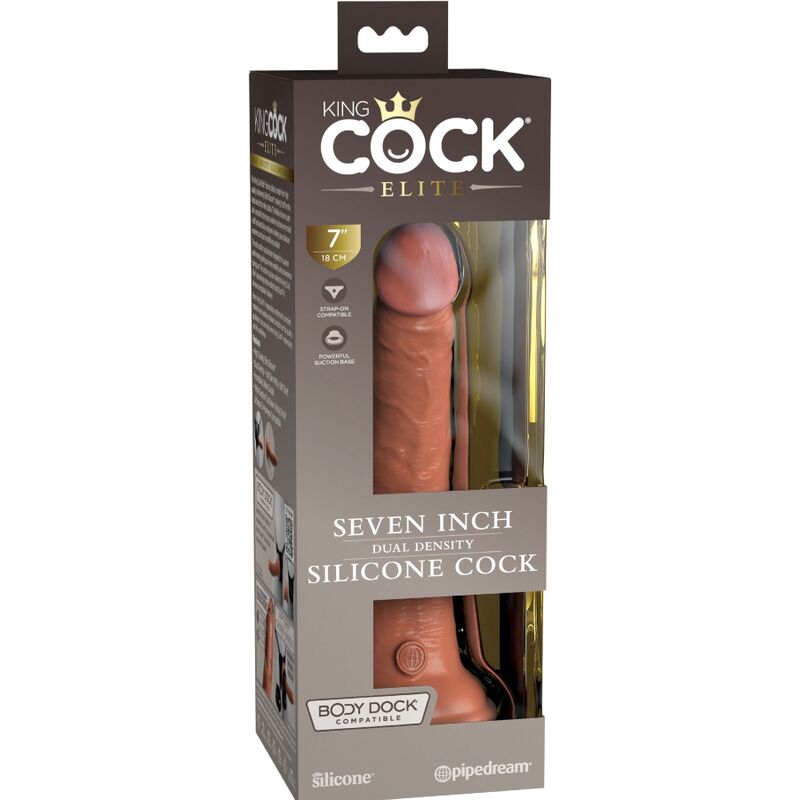King Cock Elite Dildo Realístico Silicona 17.8 cm