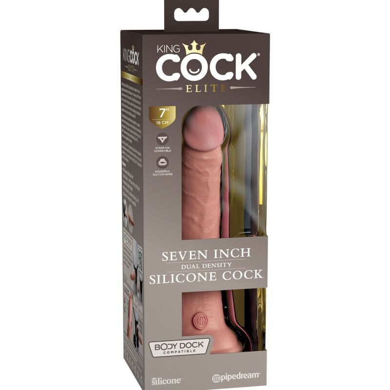 King Cock 7" Silicona Doble Densidad - Consolador Realista