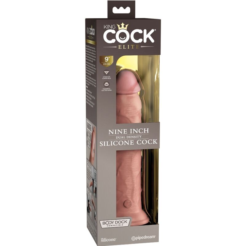 King Cock 9" Silicona Doble Densidad - Consolador Realista