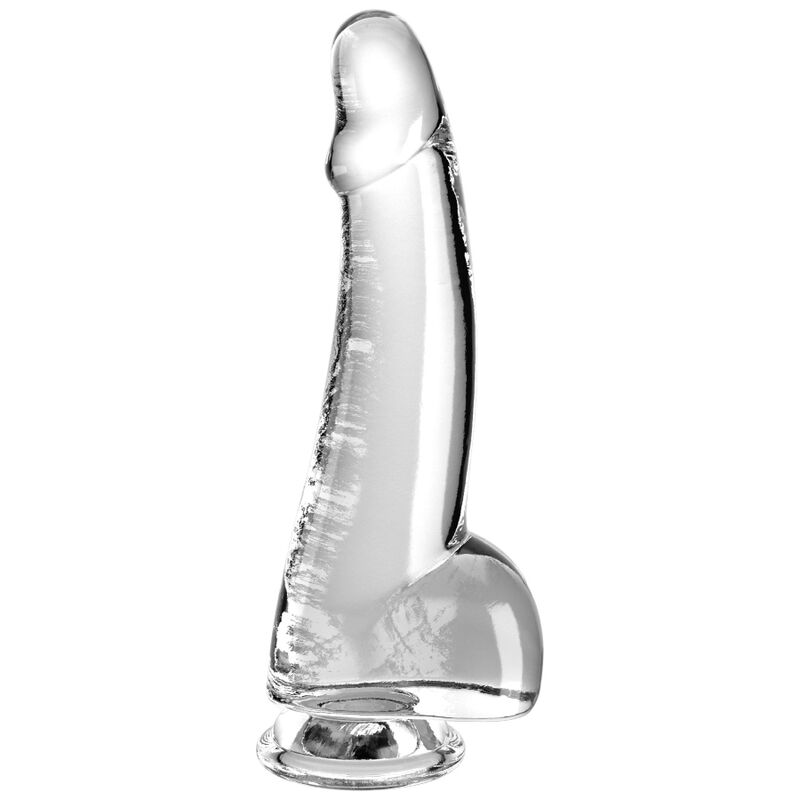 King Cock Clear Dildo with Testicles 15.2 cm