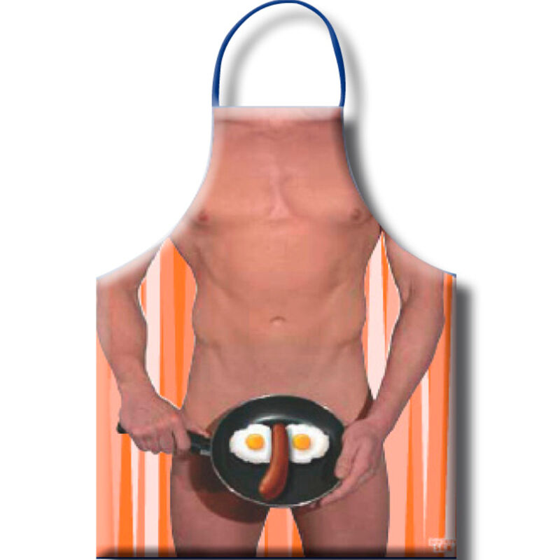 Delantal Diablo Picante Huevos Fritos para Hombre - 100% Poliéster