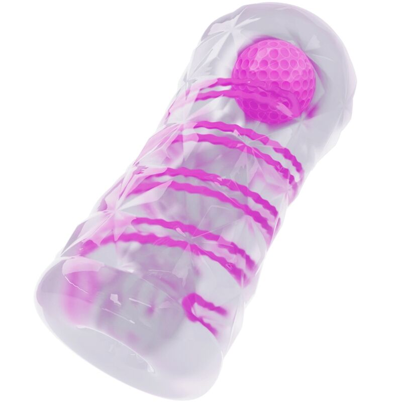 Pretty Love Fantasy Male Masturbator con Espiral Interna y Bolas Transparentes