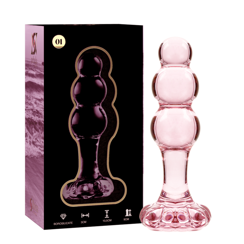Plug Anal Borosilicato Rosa NEBULA Series - 10.7 cm