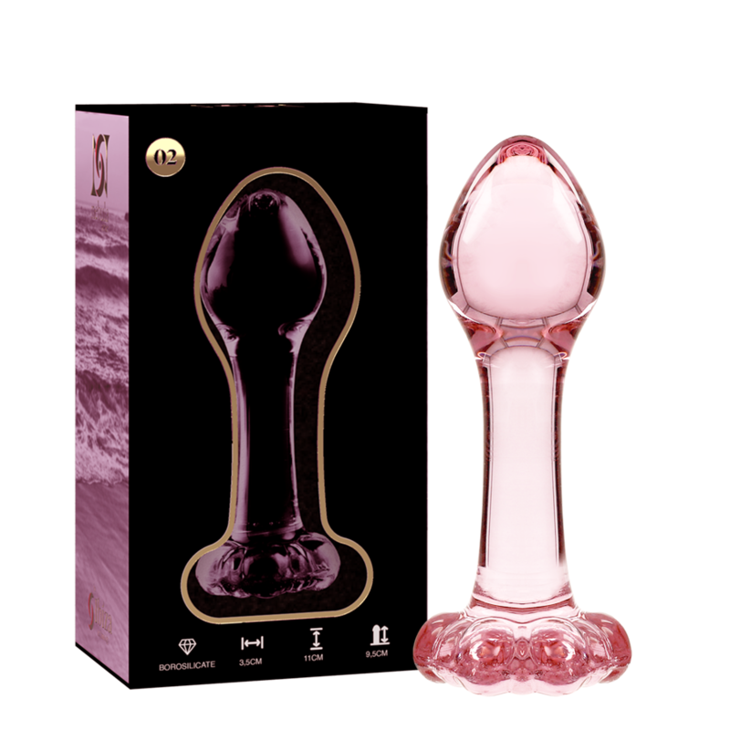 Plug Anal Borosilicato Rosa NEBULA Series 11 cm