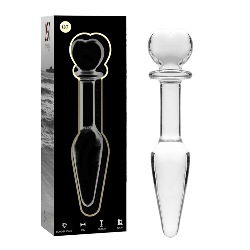 Nebula Series Model 7 - Plug Anal Vidrio Borosilicato Transparente 13.5 cm