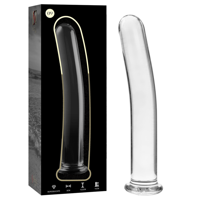 Nebula Series by Ibiza Model 9 - Dildo de Cristal Borosilicato Transparente 15.5 cm