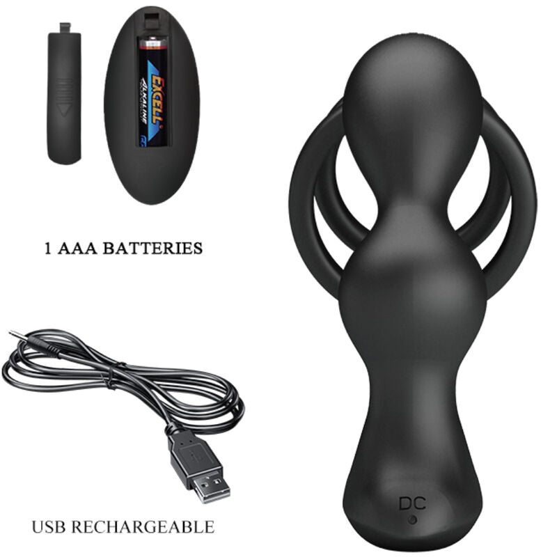 Pretty Love Marshall - Anillo Vibrador con Plug Anal y Control Remoto