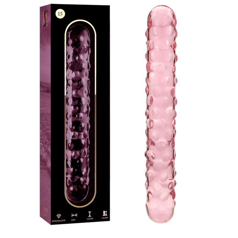 Nebula Series by Ibiza Model 15 - Dildo de Cristal Borosilicato Rosa 18.5 cm