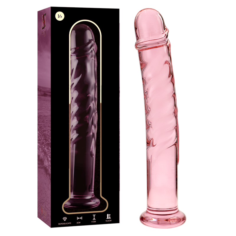 Nebula Series by Ibiza Model 16 - Dildo de Cristal Borosilicato Rosa 18.5 cm