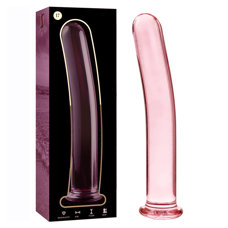 Nebula Series by Ibiza Model 17 - Dildo de Cristal Borosilicato Rosa 18.5 cm