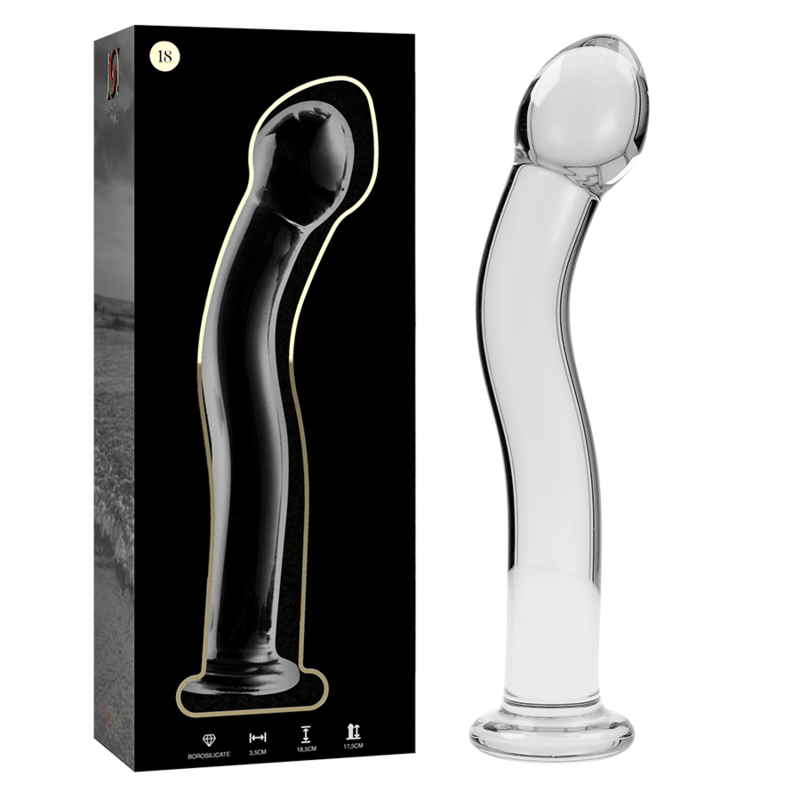 Nebula Series by Ibiza - Dildo de Cristal Borosilicato Transparente 18.5 cm