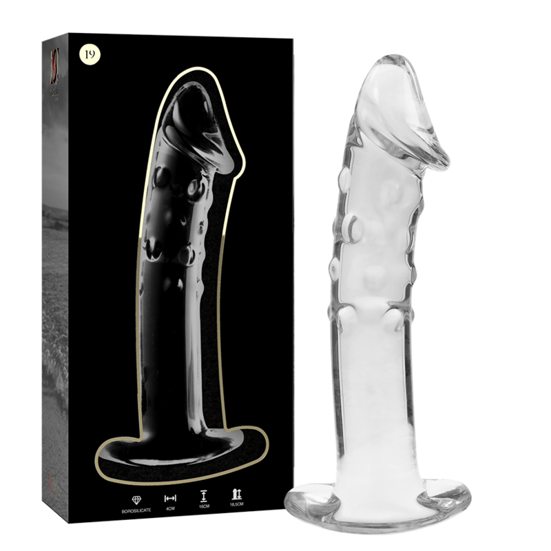 Nebula Series by Ibiza - Dildo de Cristal Borosilicato Transparente 18.5 cm