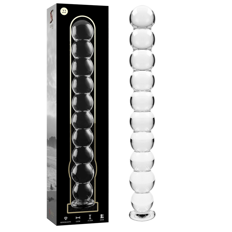 Nebula Series by Ibiza Model 22 - Dildo de Cristal Borosilicato Transparente 21,5 cm