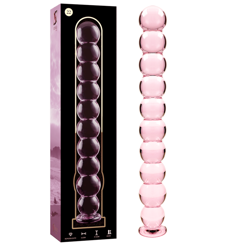 Nebula Series by Ibiza Model 22 - Dildo de Cristal Borosilicato Rosa 21.5 cm