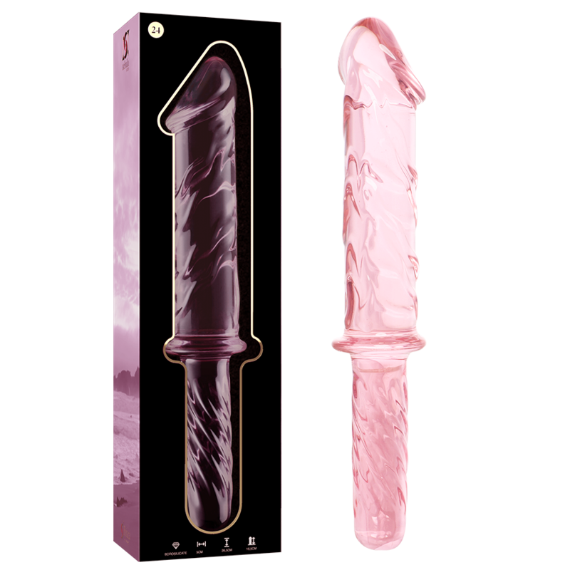Nebula Series by Ibiza - Dildo de Cristal Borosilicato Rosa 28.5 cm