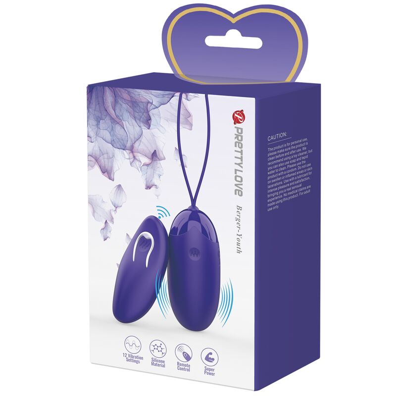 Pretty Love Berger Youth Egg Vibrador con Control Remoto Violeta