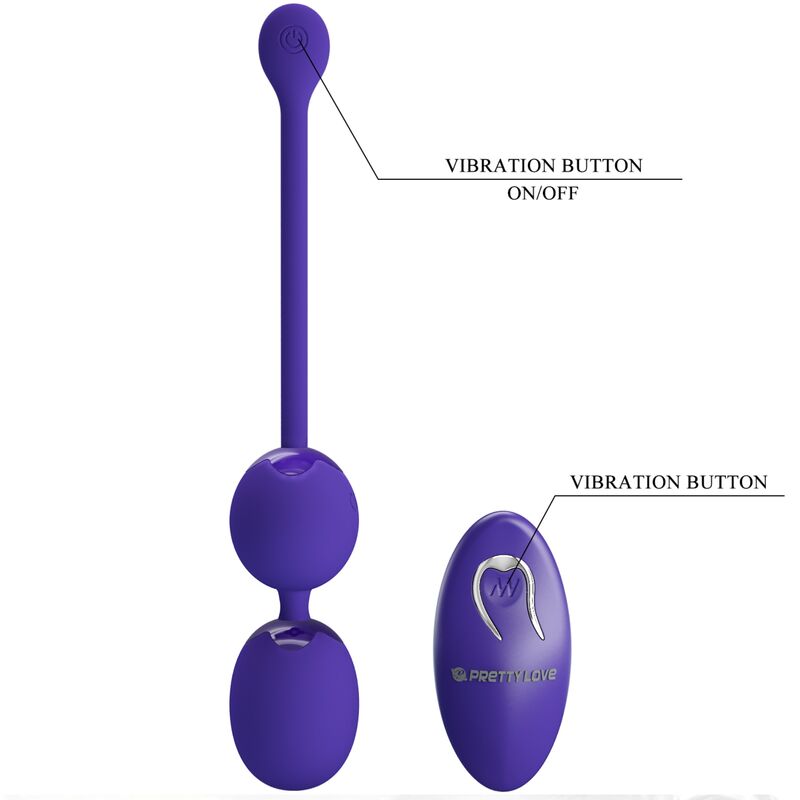 Pretty Love Willie Youth - Bolas de Control Remoto con Vibración Violeta