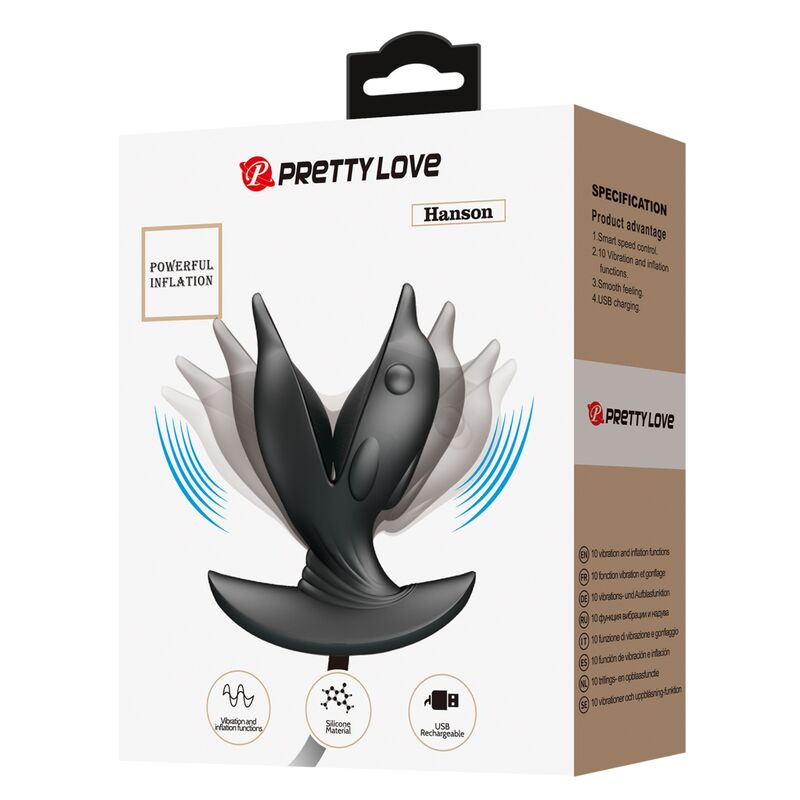 Pretty Love Delfín Anal Plug Inflable y Recargable
