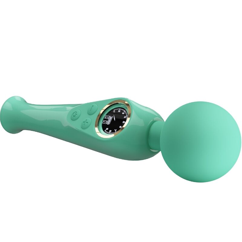 Pretty Love Skyler Green Wand - Vibrador con 10 Modos y Pantalla LCD