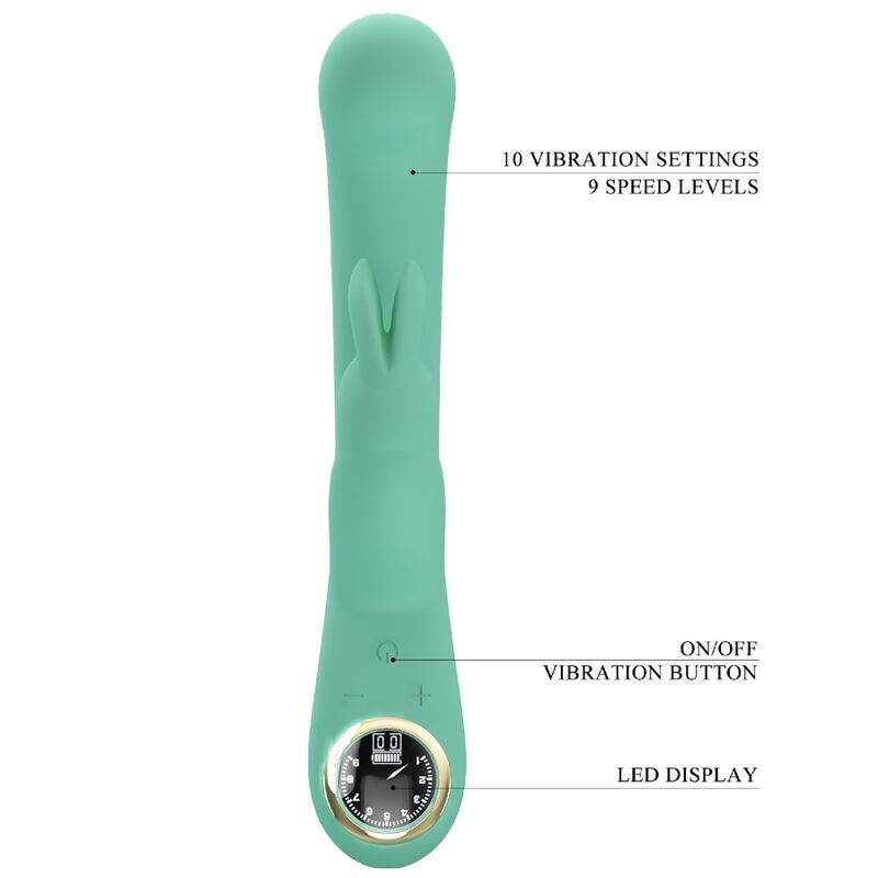 Pretty Love Lamar Rabbit Vibrator & Green G-Spot
