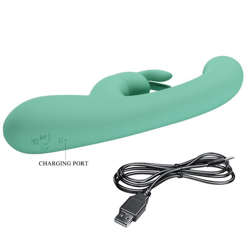 Pretty Love Lamar Rabbit Vibrator & Green G-Spot