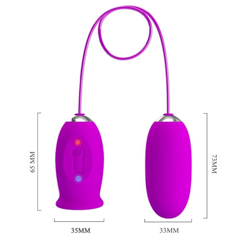 Pretty Love Daisy Dual Egg Vibrador Recargable Púrpura