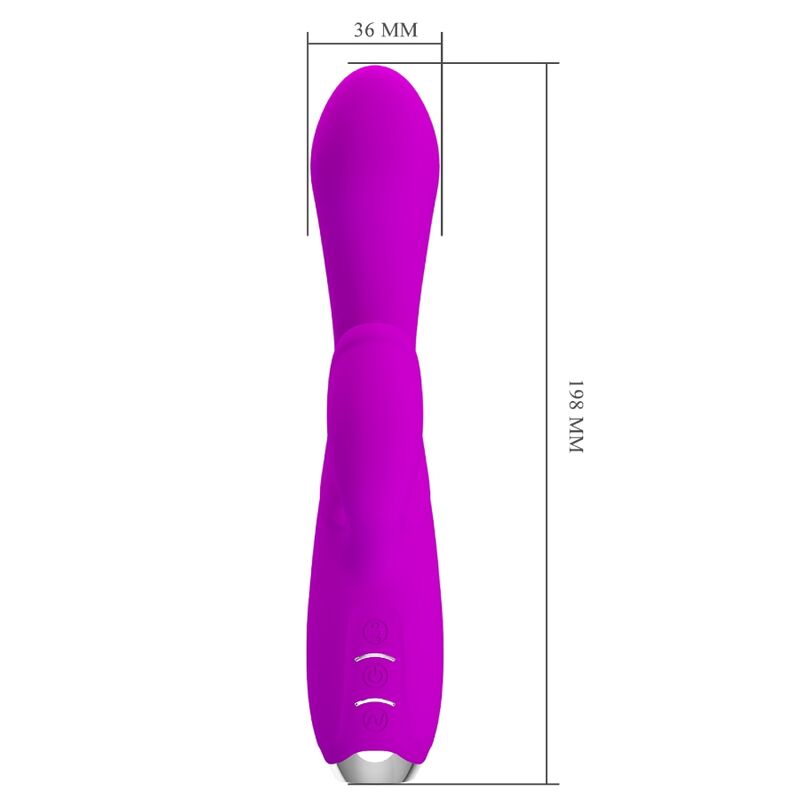 Pretty Love Gloria Vibrador Recargable Tipo Conejo Impermeable Púrpura