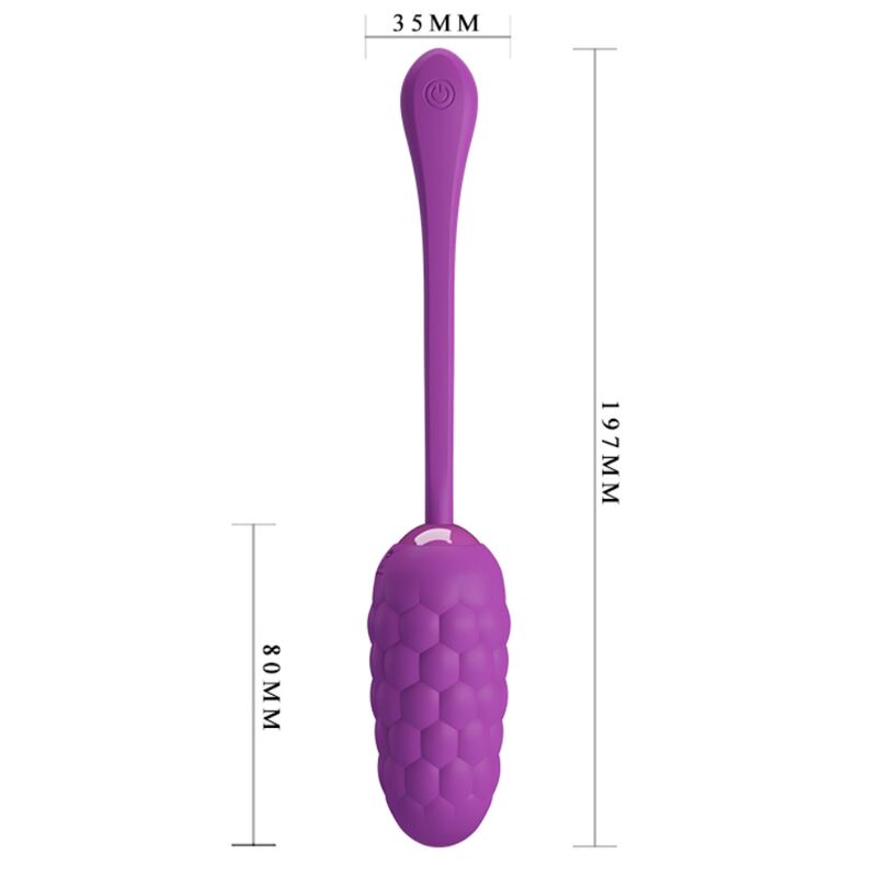 Pretty Love Vibrating Egg Purple - Recargable con Textura Marina