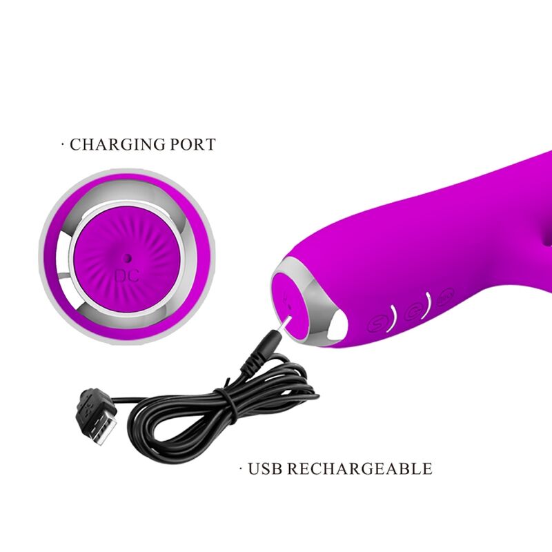 Pretty Love Rachel Vibrador Recargable con Ventosa Púrpura