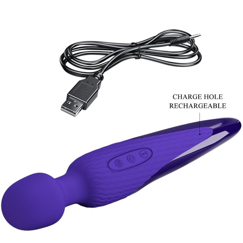 Pretty Love Antony Youth Wand Vibrator Violet con Efecto Calor
