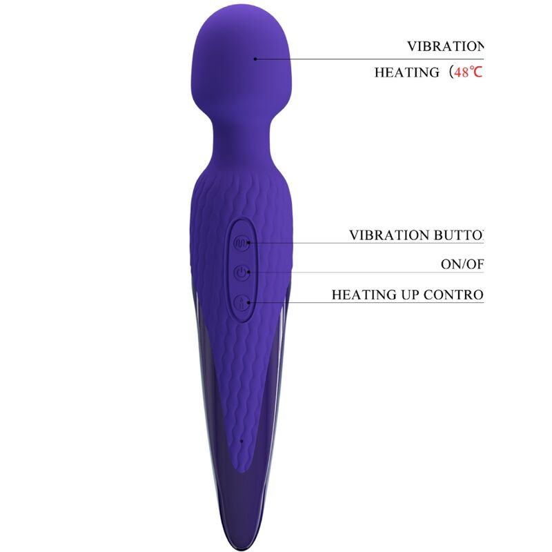 Pretty Love Antony Youth Wand Vibrator Violet con Efecto Calor