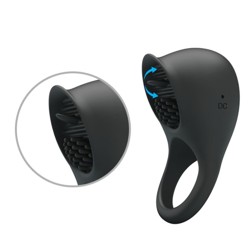 Pretty Love Vibrating Penis Ring with Black Tongue