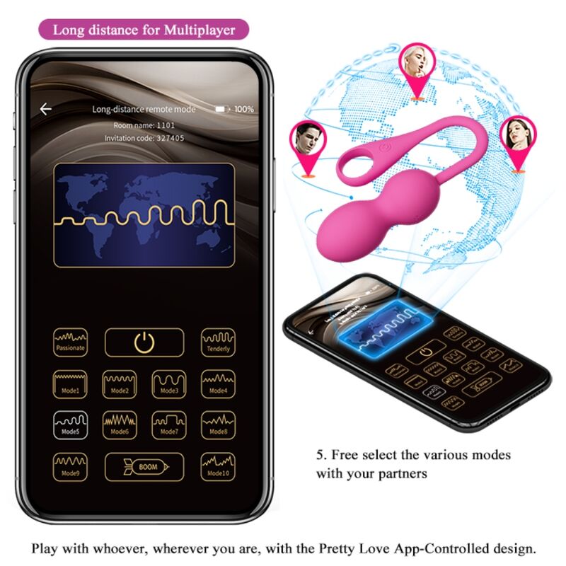 Pretty Love Elvira Pink - Bolas Vibrantes Recargables