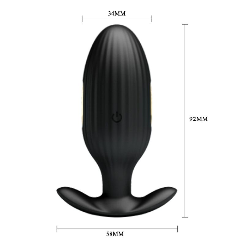 Pretty Love Jefferson App Controlled Anal Plug Black
