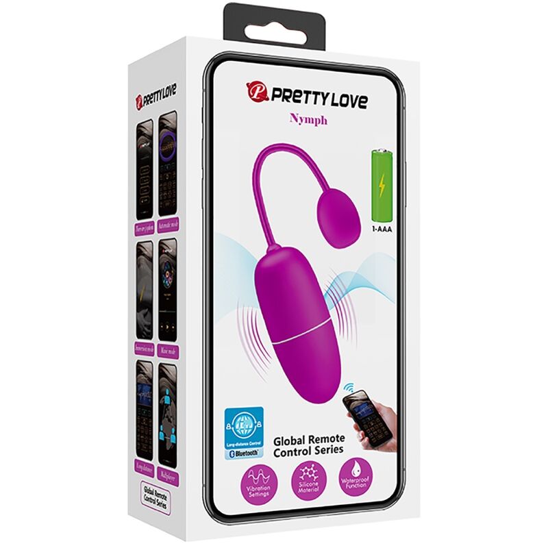 Pretty Love Nymph Vibrating Egg App Controlled Purple
