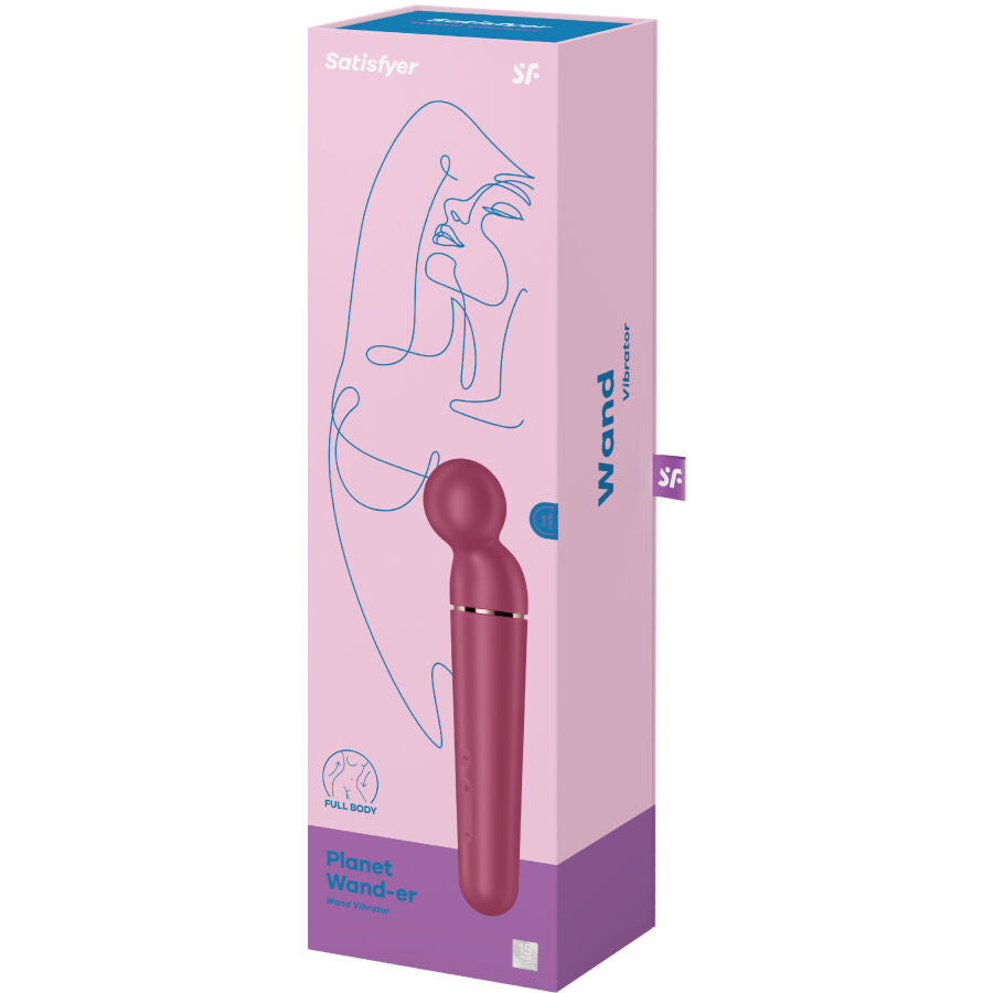 Satisfyer Planet Wand-er Masajeador Vibrador Berry - 60 Modos