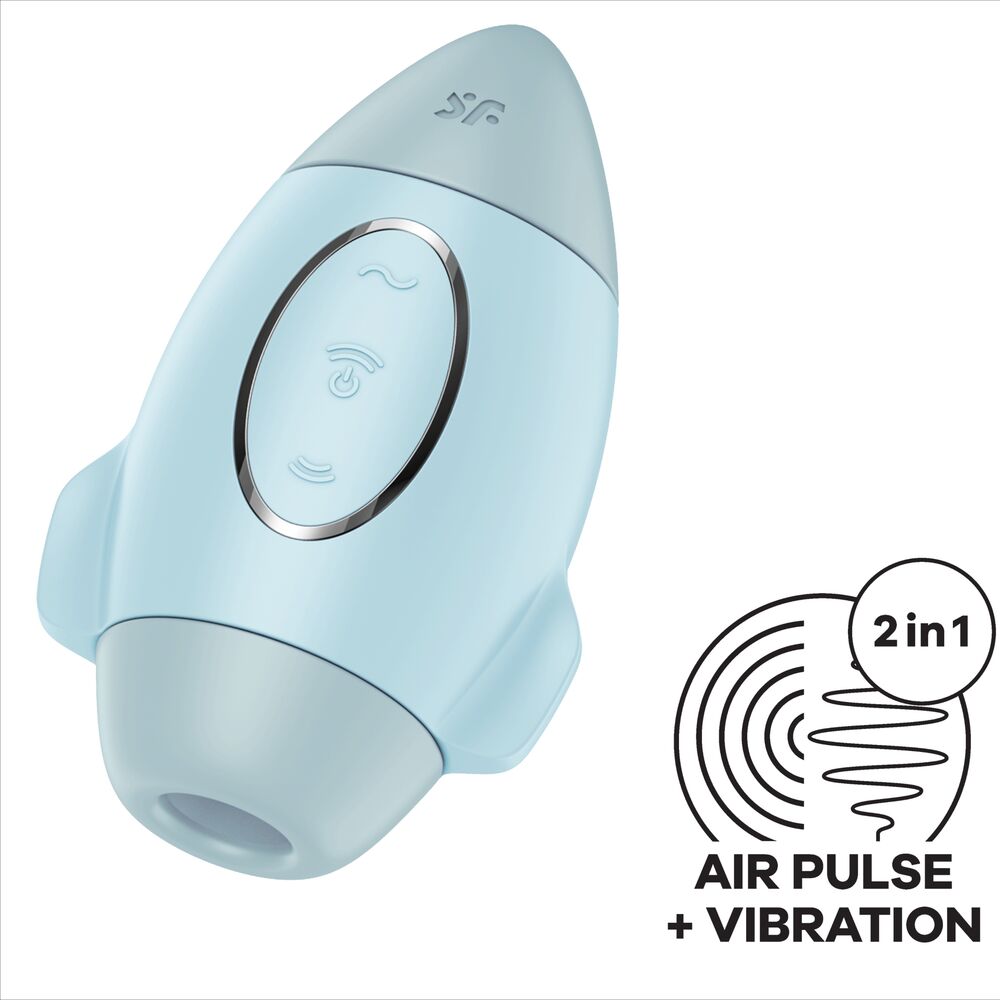 Satisfyer Mission Control Blue Small Double Impulse Vibrator