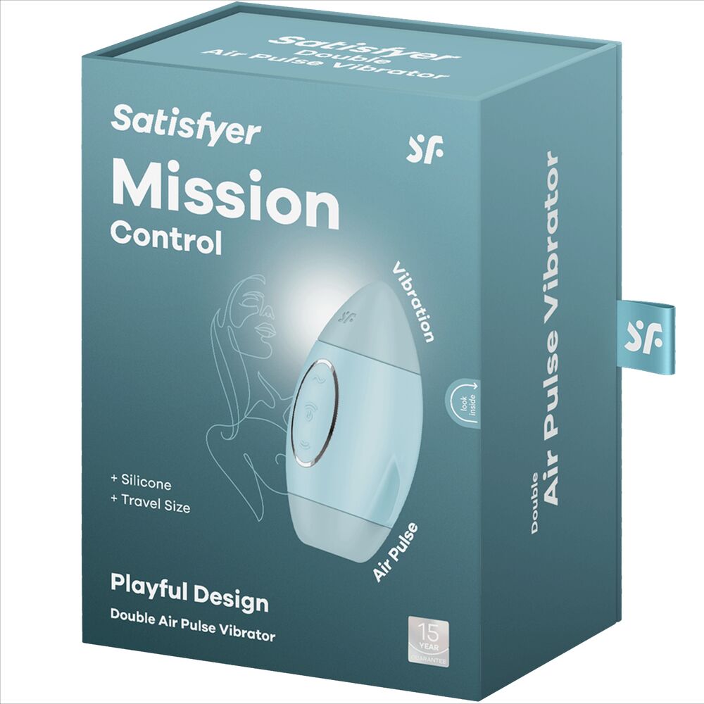 Satisfyer Mission Control Blue Small Double Impulse Vibrator
